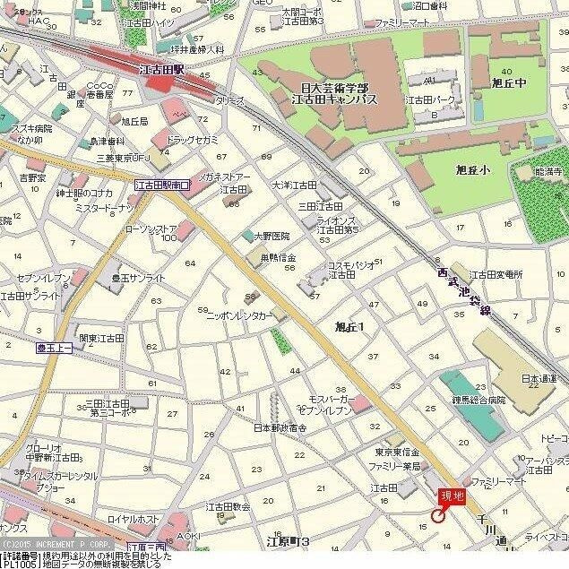 グランドコート江古田の地図