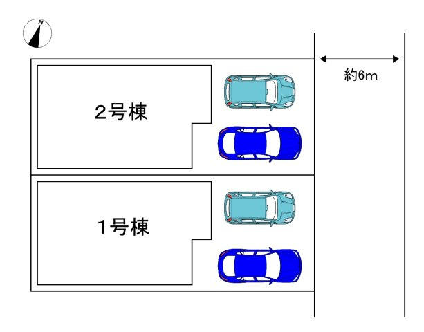 大野台１丁目　新築分譲住宅　全２区画の区画図