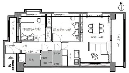 東急ドエルアルス千住の間取り|9階部分・角部屋住戸・両面バルコニーにつきまして日当たり・通風・眺望良好（スカイツリーが望めます）