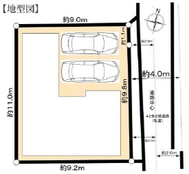 足立区千住元町　新築戸建ての区画図