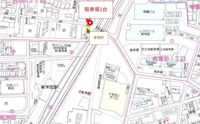 明治町テナントの地図