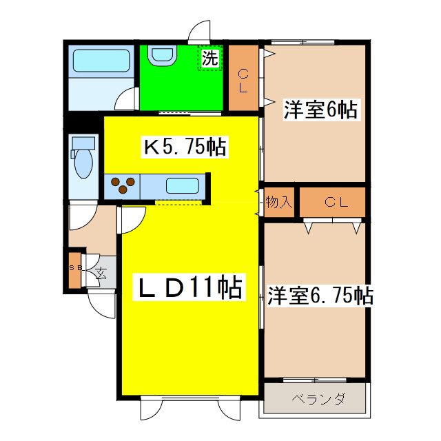 ソミュールＡ棟の間取り