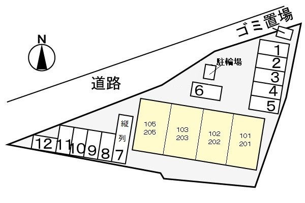 グリーンポケット　Ａの駐車場