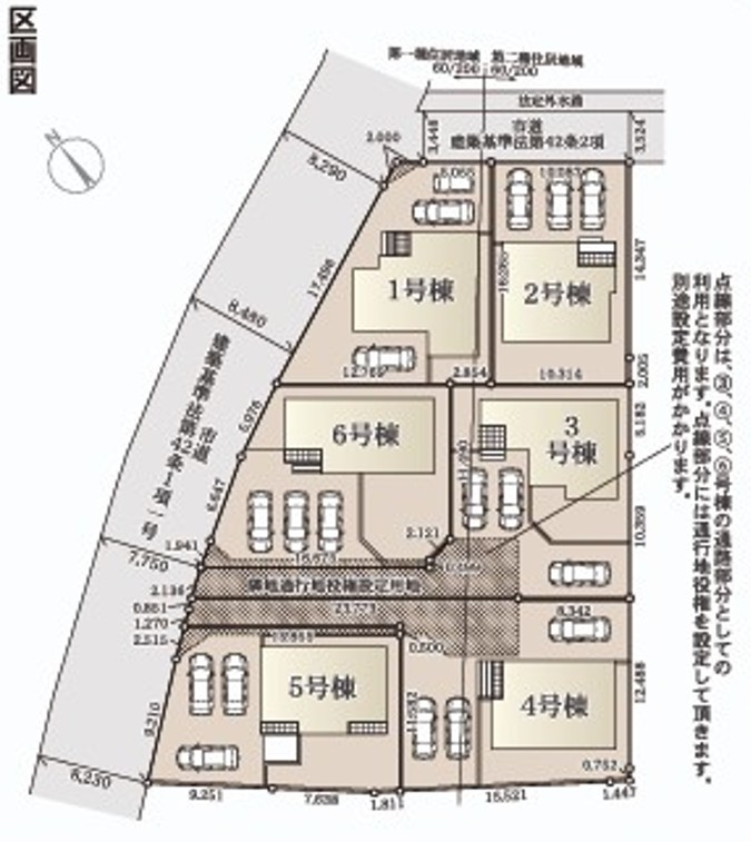 【新築戸建】　いわき市四倉町上仁井田2期　長期優良住宅の区画図|区画図です。