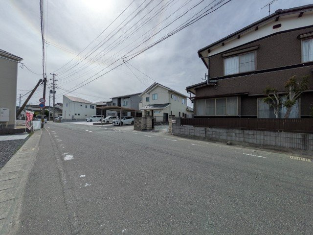 【新築戸建】　いわき市四倉町上仁井田2期　長期優良住宅の前面道路含む現地写真|北西側7.5ｍ公道