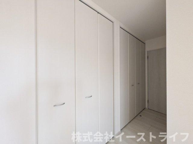 【新築戸建】　いわき市平赤井2期　長期優良住宅　全1棟の収納|収納スペースが豊富です。全居室に収納が付いており、すっきり片づけることができ部屋を広く使うことができます。