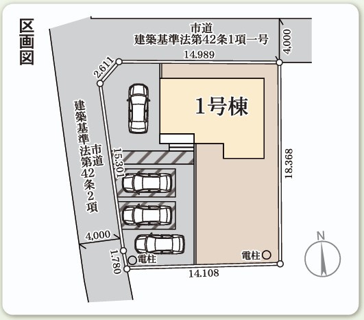 【新築戸建】　いわき市平赤井2期　長期優良住宅　全1棟の区画図|区画図です。
