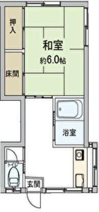 横浜市鶴見区上の宮２丁目のアパートの間取り