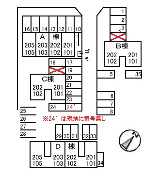 【区画図】 | アンジュウ　デヤ　Ｄ棟