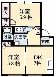 【間取り】 | アンジュウ　デヤ　Ｄ棟