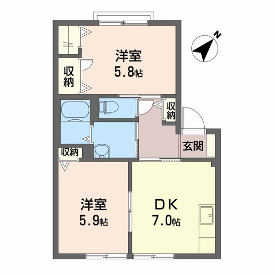 【間取り】 | アンジュウ　デヤ　Ｄ棟