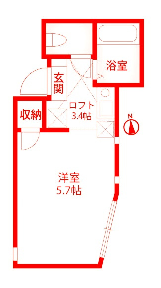 アルテ追浜の間取り|5.7帖の広々とした洋室♪