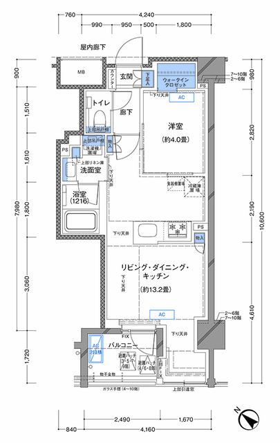 ラティエラ横濱大通り公園の間取り