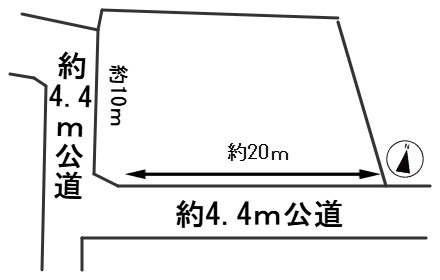 ６７１３６　岐阜市溝口中土地の区画図