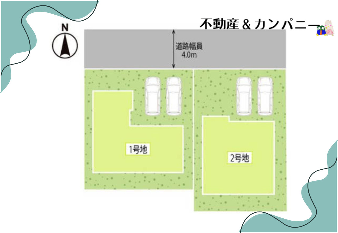 タマタウン市坪南1号棟　松山市市坪南2丁目の新築戸建の区画図