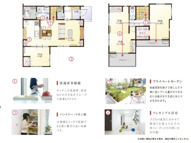 川越市笠幡　全9棟の間取り