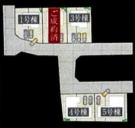 土浦市高岡　新築戸建　1号棟の区画図