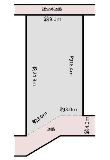 敷地面積56坪　売地　川越市むさし野