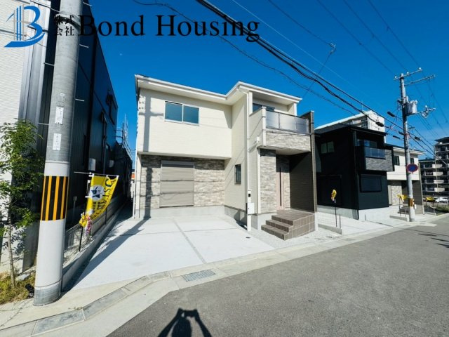 WIC完備収納豊富　清水が丘1期　新築6区画　4号棟の前面道路含む現地写真