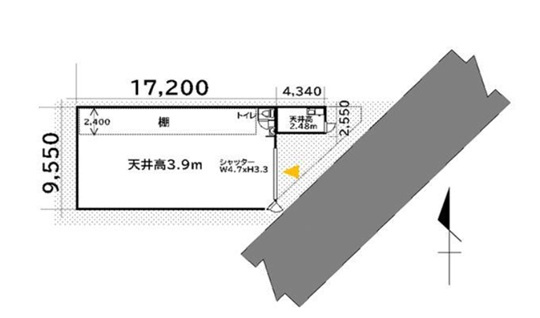江戸川区篠崎町５丁目の倉庫の間取り