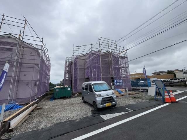 新築　前橋市富士見町時沢第５　1号棟の駐車場|現地写真　駐車スペースは並列4台分可能です！
