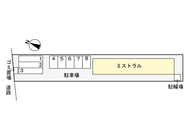 ミストラルの駐車場