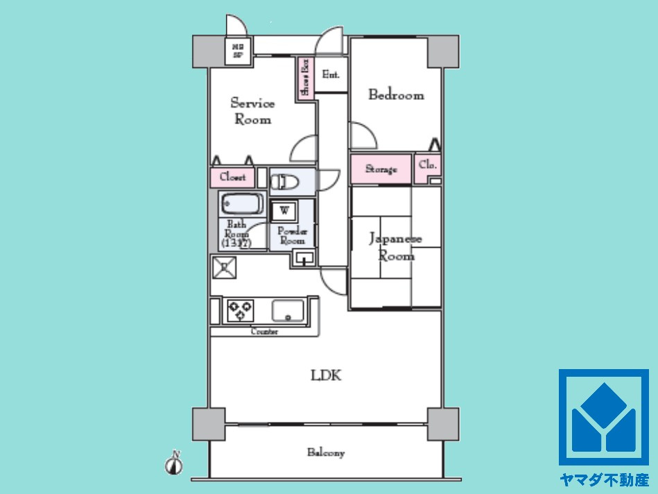 ライオンズマンション向日町の間取り