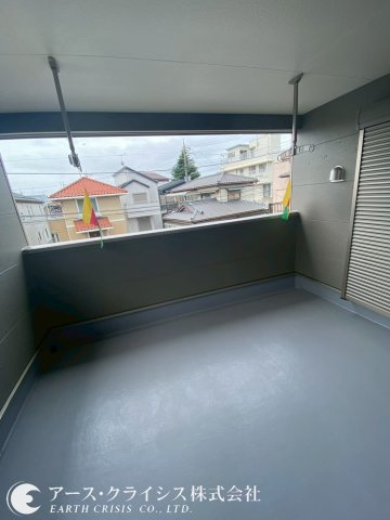 【バルコニー】 | 野田市野田第12　全2棟 | 日当りの良いバルコニーなので洗濯物が良く乾きます。お子様の通学や帰宅も確認できるので安心ですね♪