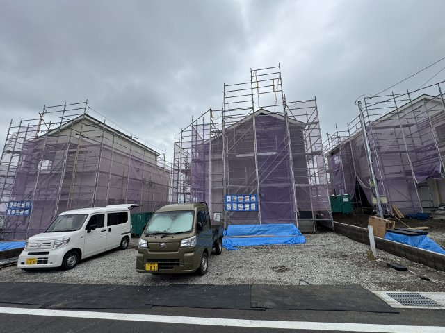 新築　前橋市富士見町時沢第５　3号棟の駐車場|現地写真　駐車スペースは並列4台分可能です！
