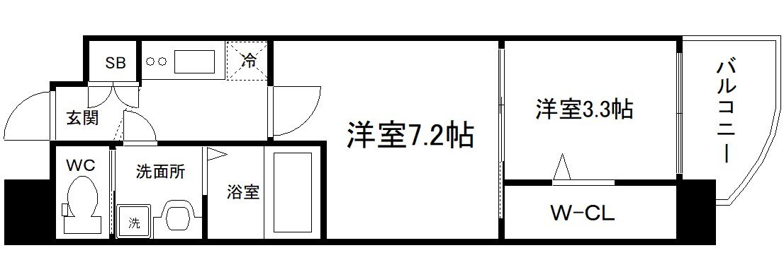 セレニテ堺筋本町プリエの間取り