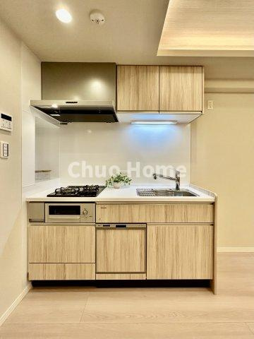 デュオステージ曳舟のキッチン|ワイドで収納豊富なシステムキッチン