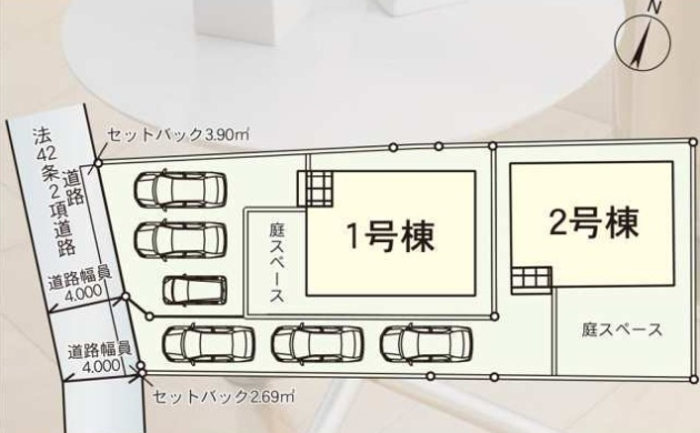 【区画図】 | 野田市野田第12　全2棟