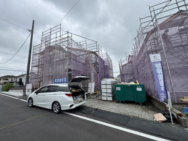 新築　前橋市富士見町時沢第５　6号棟の駐車場|現地写真　駐車スペースは並列4台分可能です！
