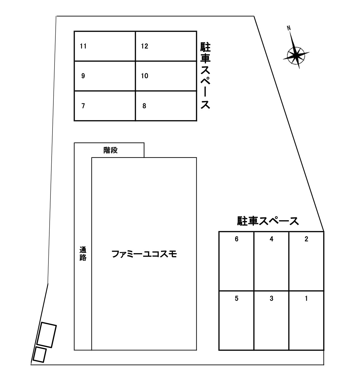 ファミーユコスモの区画図