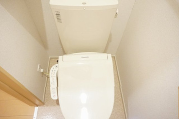 落ち着いた色調のトイレです