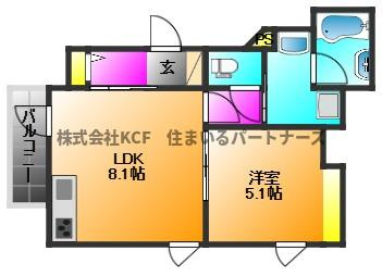 La Kasa 野中町の間取り