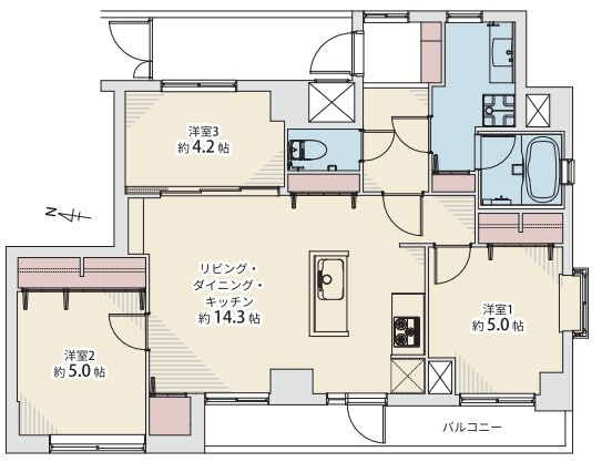 ライオンズステーションプラザ大島の間取り|ライオンズステーションプラザ大島：西向き角部屋！全居室に窓が付いており空気の入れ替えが出来る３ＬＤＫリノベーション物件は令和８年６月３０日完成予定となっております！