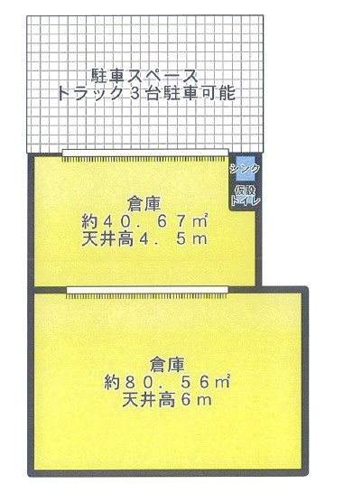 荒川区東日暮里３丁目の倉庫の間取り