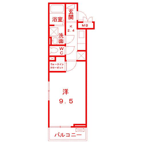 グローリー　アヴェニューの間取り|9.5帖の広々とした洋室♪