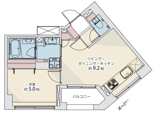 ジェイパーク早稲田の間取り|ジェイパーク早稲田：陽当り・眺望良好！バス・トイレ別１ＬＤＫリノベーション物件は全居室収納・窓が付いております！令和８年７月２８日完成予定！