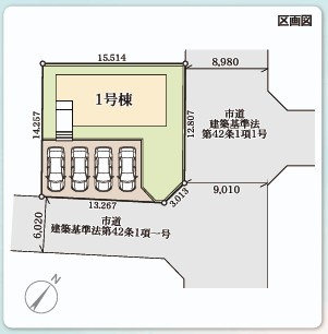【新築戸建】　いわき市平沼ノ内第7　長期優良住宅　全1棟の区画図|区画図です。