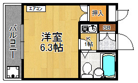 シャトー栄根2の間取り