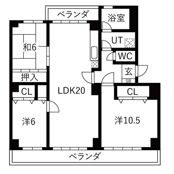 【間取り】 | パークウエスト貴船A棟