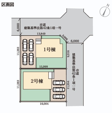 【新築戸建】　いわき市久之浜町第4　長期優良住宅の区画図|区画図です。