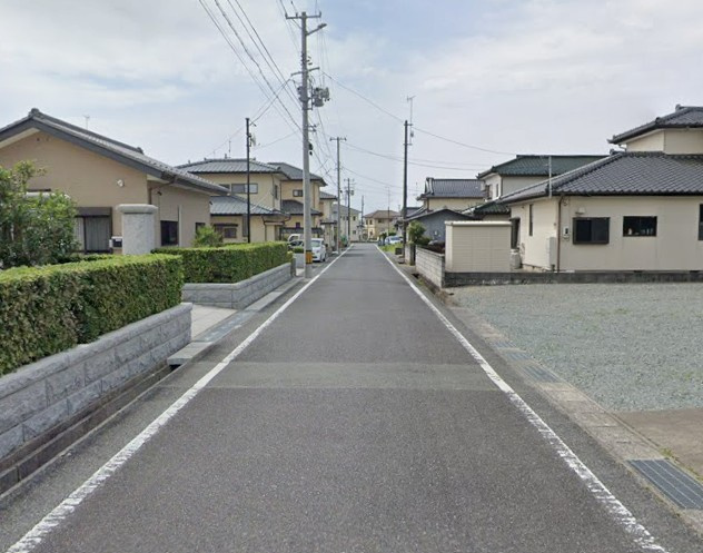 【新築戸建】　いわき市久之浜町第4　長期優良住宅の前面道路含む現地写真|北東側6ｍ公道