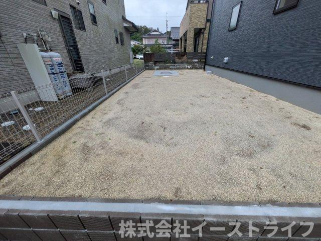 【新築戸建】　(予約あり)　　いわき市久之浜町第4　長期優良住宅の庭|2号棟写真　ガーデニングや家庭菜園が楽しめる庭が南側についています。