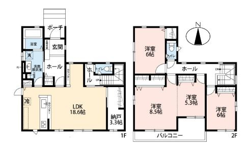 筑西市市野辺の間取り