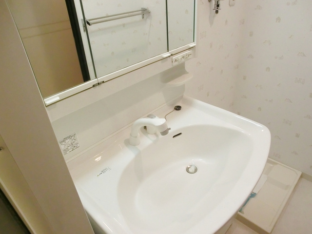 ＣＯＺＹＣＯＵＲＴの洗面所|温水シャワー付洗面化粧台です！（反転タイプの間取り写真）