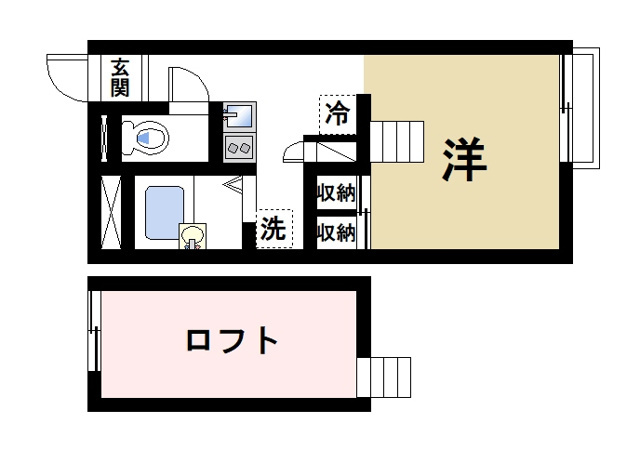 レオパレス茶園場の間取り|使い勝手の良い間取りです