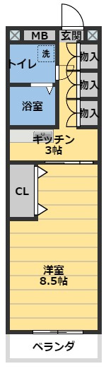 シティーフラット中村の間取り